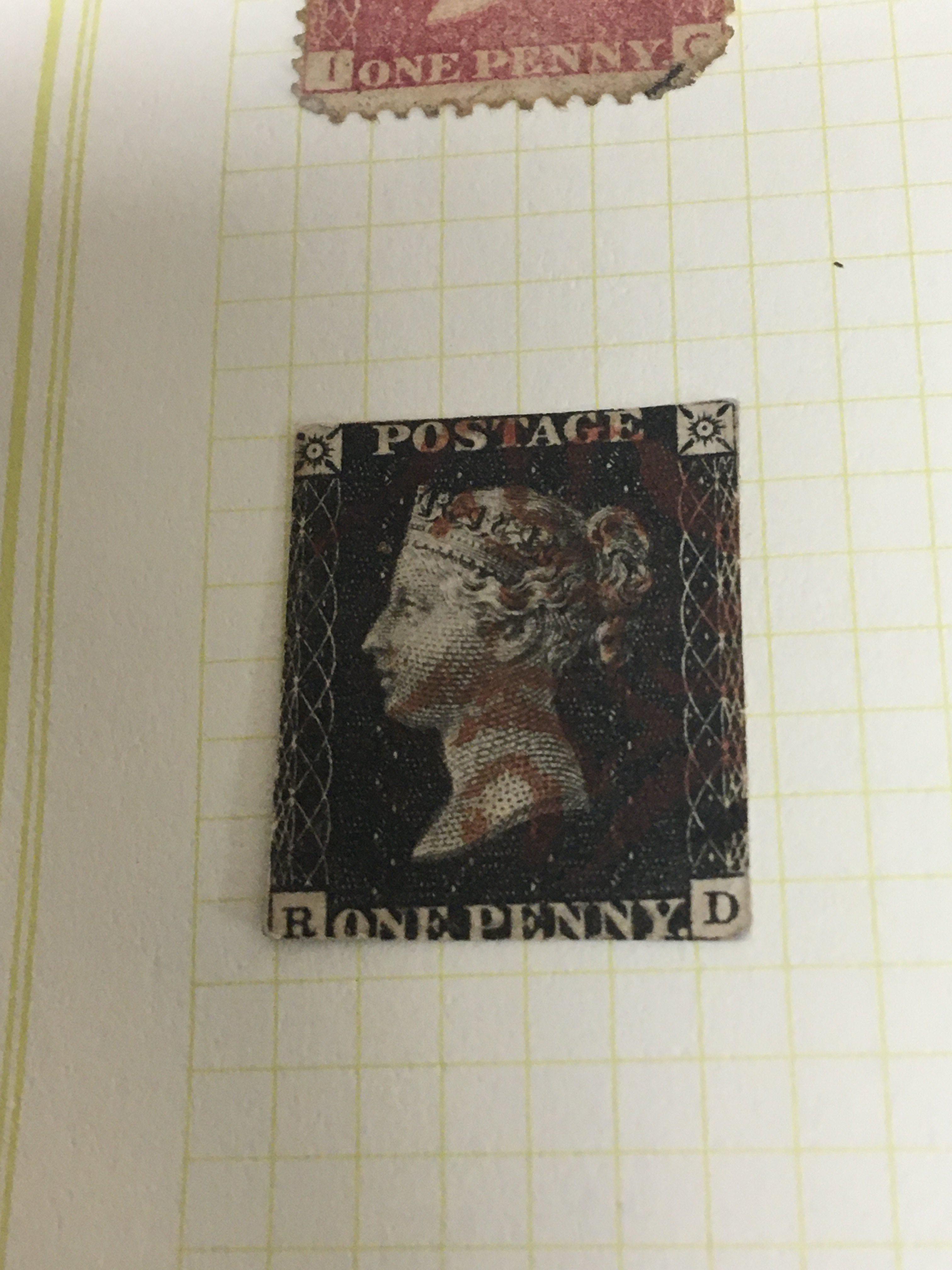 A Royal Mail Stamp album complete containing Unused decimal Elizabeth II Pictorial stamps and other albums of world stamps including an Album of Great Britain stamps including a penny black numerous Penny reds other used Victorian and later stamps. (8)