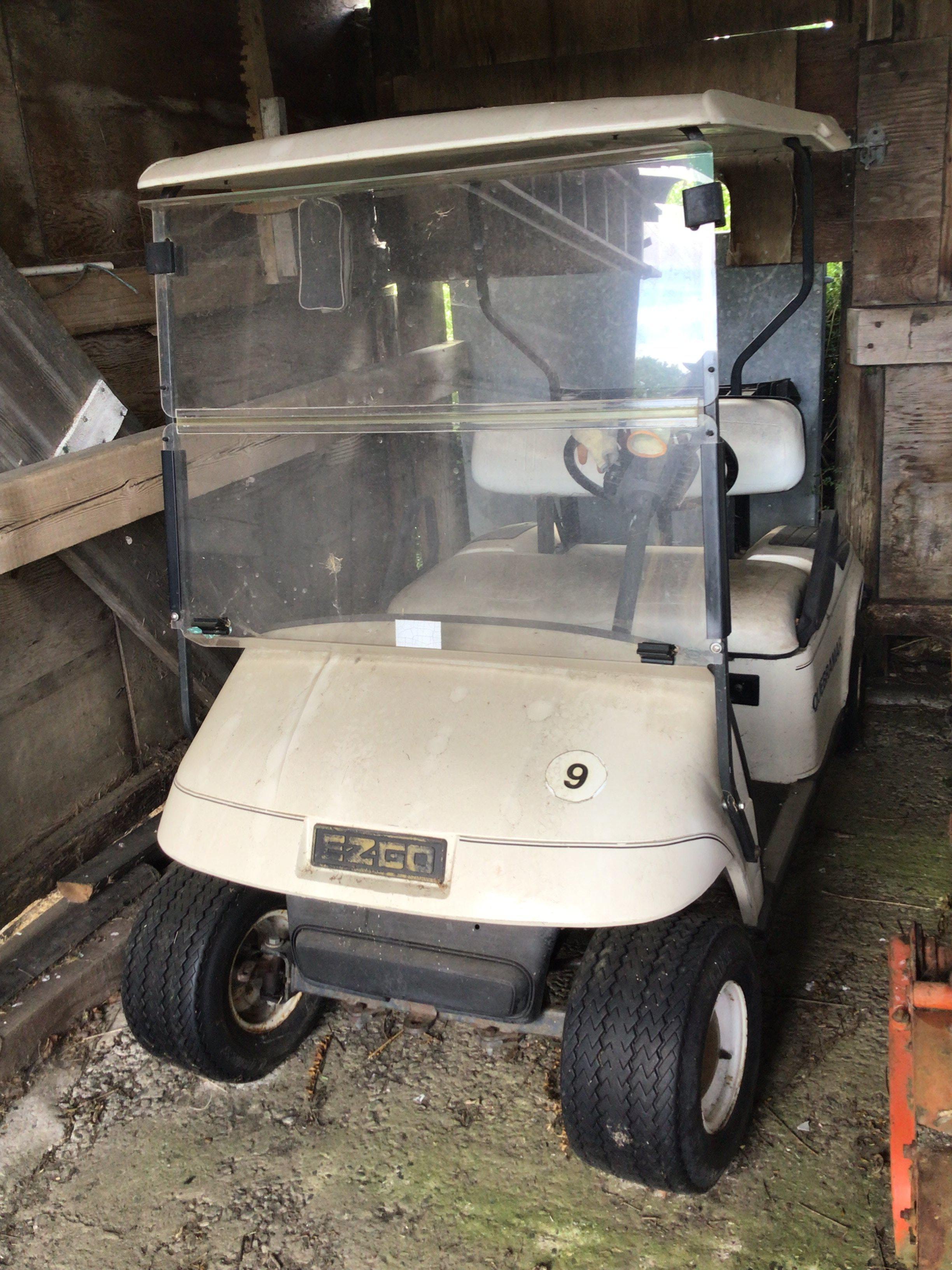An EZ-GO Petrol Engine golf buggy. This will need refreshing barn stored. Viewing by appointment sold in situ buyer to collect Billericay CM11.