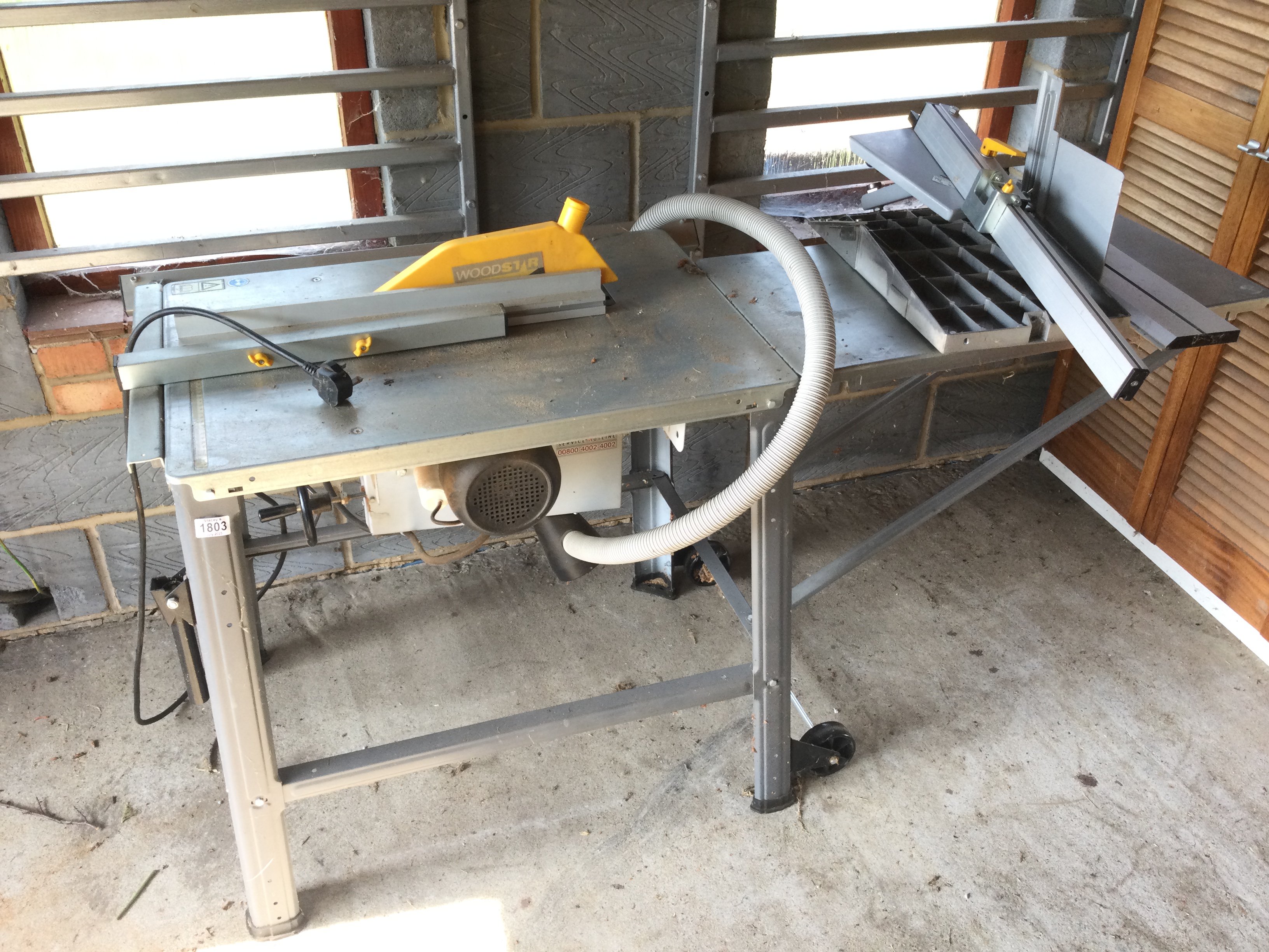 A Woodstar ST 12 table saw with attached side table. Items sold in situ. Viewing on location in Woodham Mortimer by appointment contact office to arrange.
