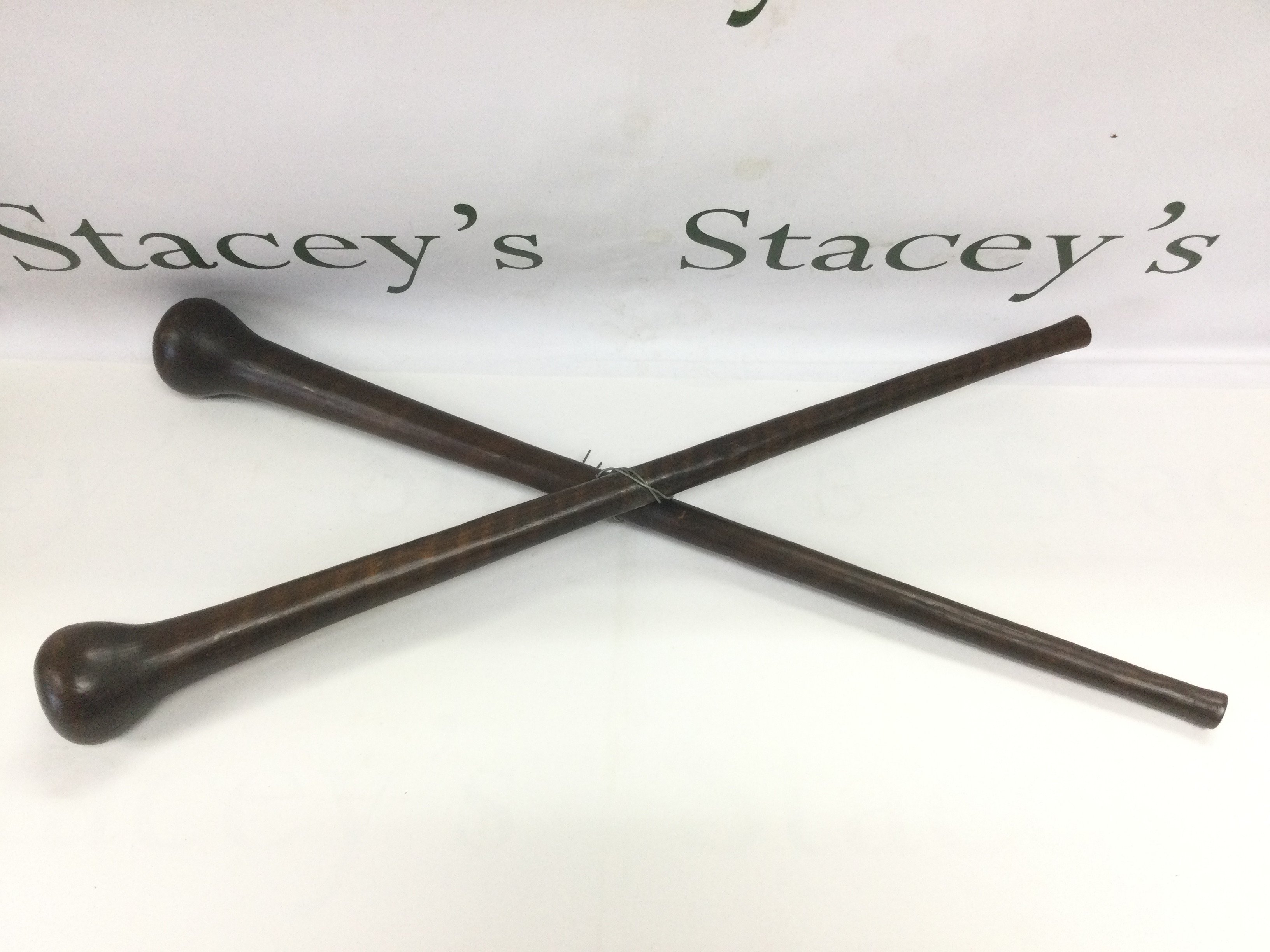 Two knobkerries, approx length 57cm. Shipping category B.