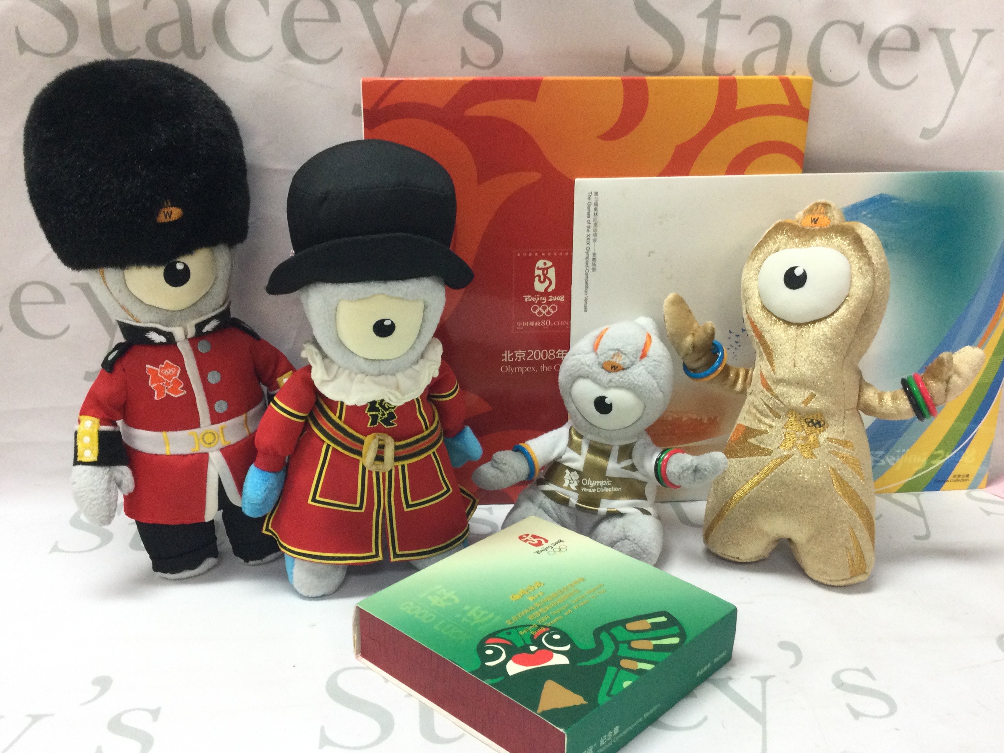 Olympic Beijing 2008 and London 2012 collectables including Medallion, Stamp sets, Mascot plushies etc . Postage category C