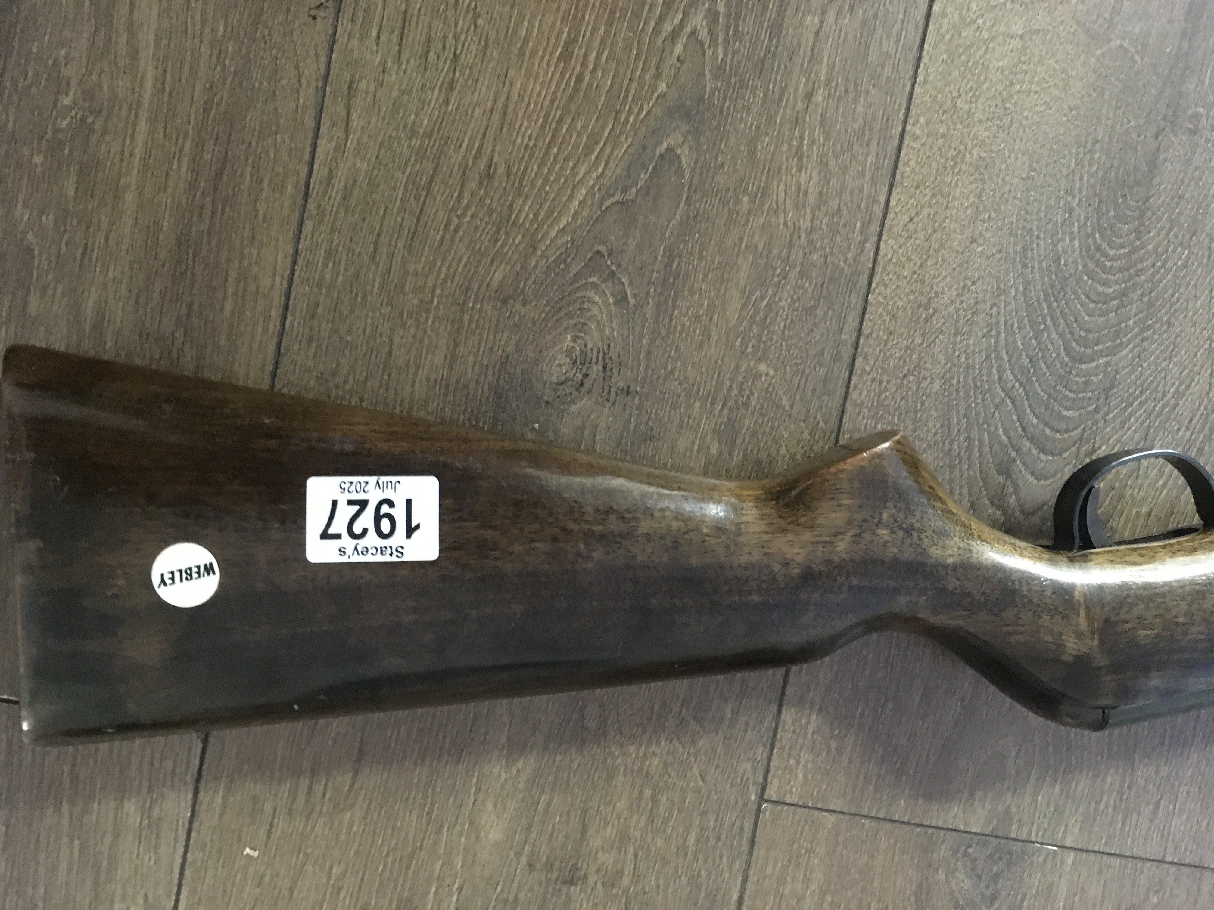 A Webley 2.2 air rifle.