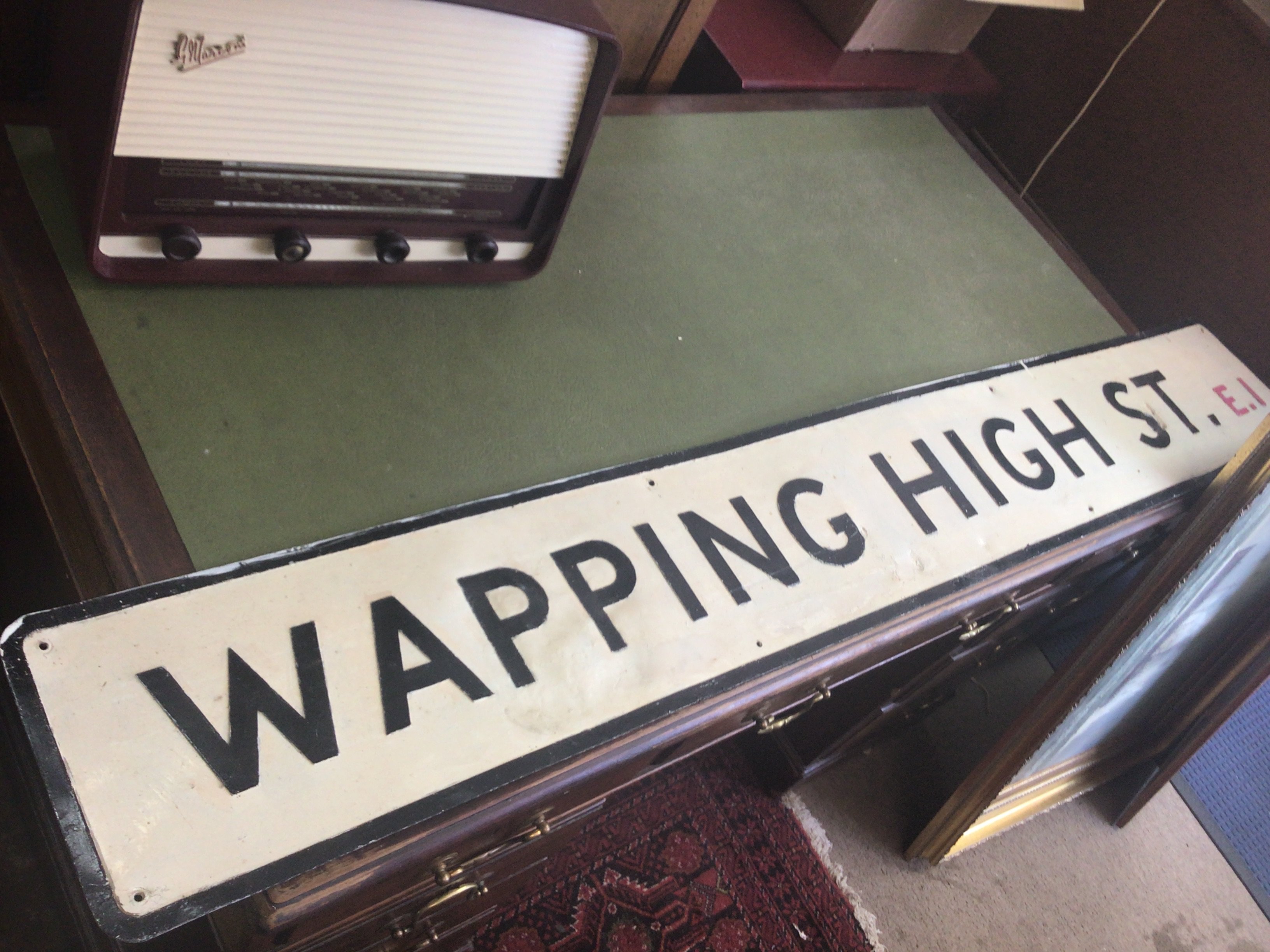 A vintage Wapping High London street sign