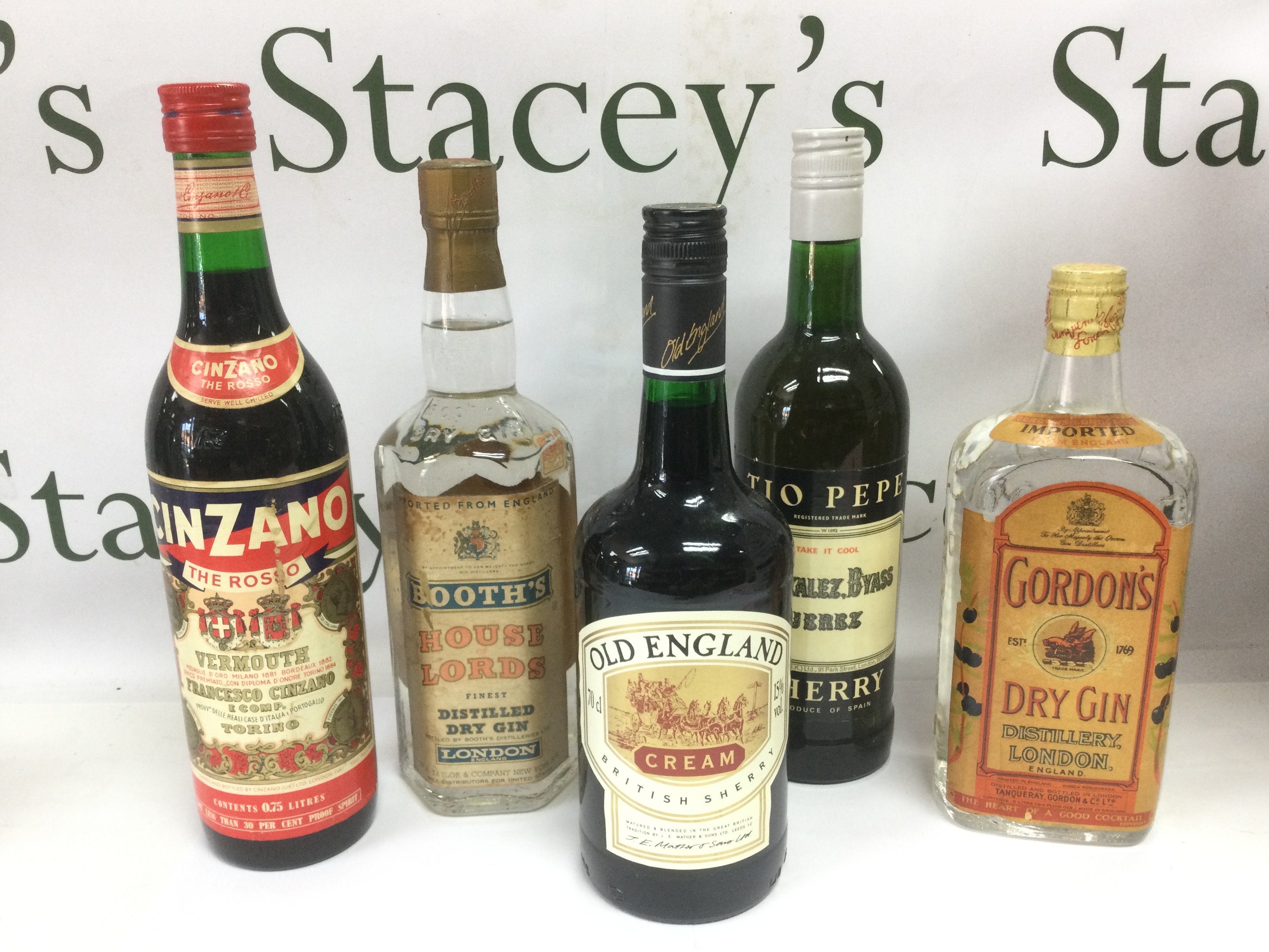 Ten bottles of champagne and spirits. Shipping category D.