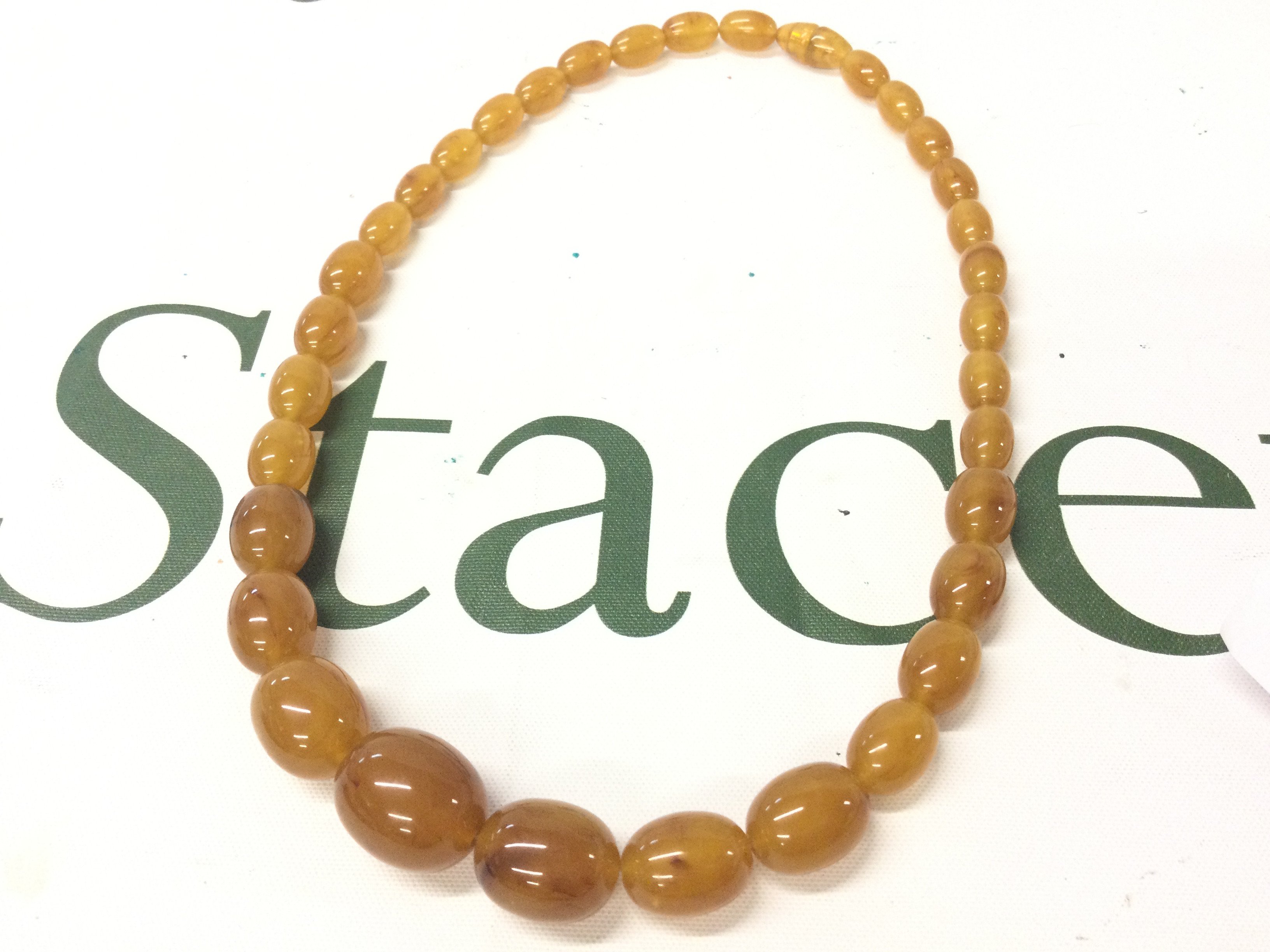 A small Bakelite necklace, 45cm long. 29g weight  Postage category A.