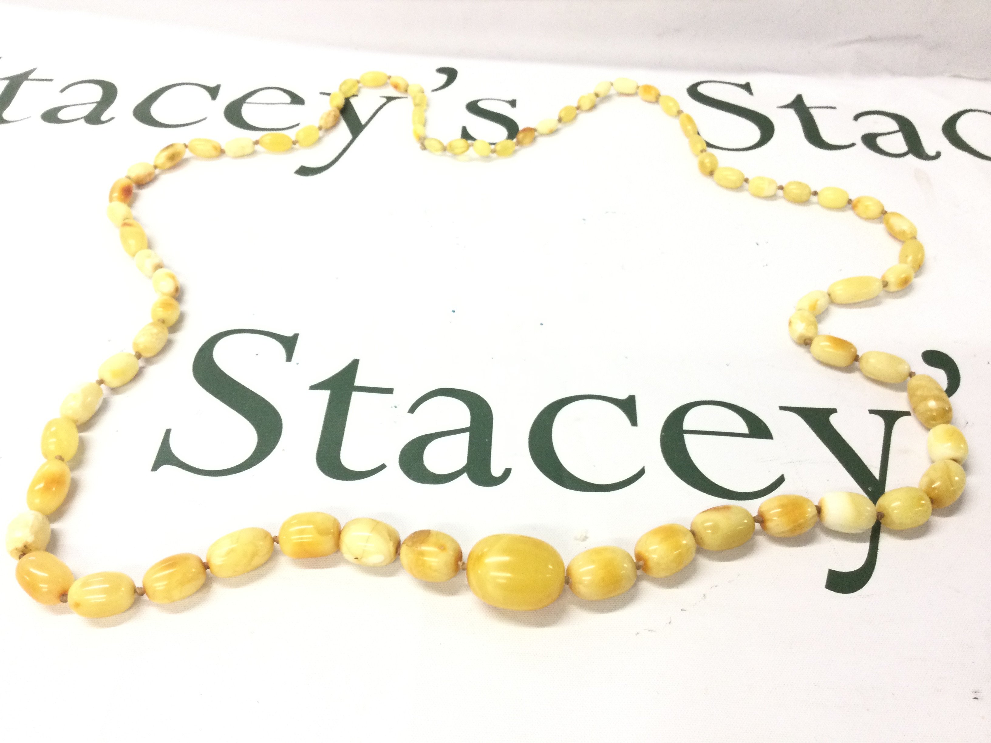 A Baltic amber butterscotch necklace, 120cm 60g