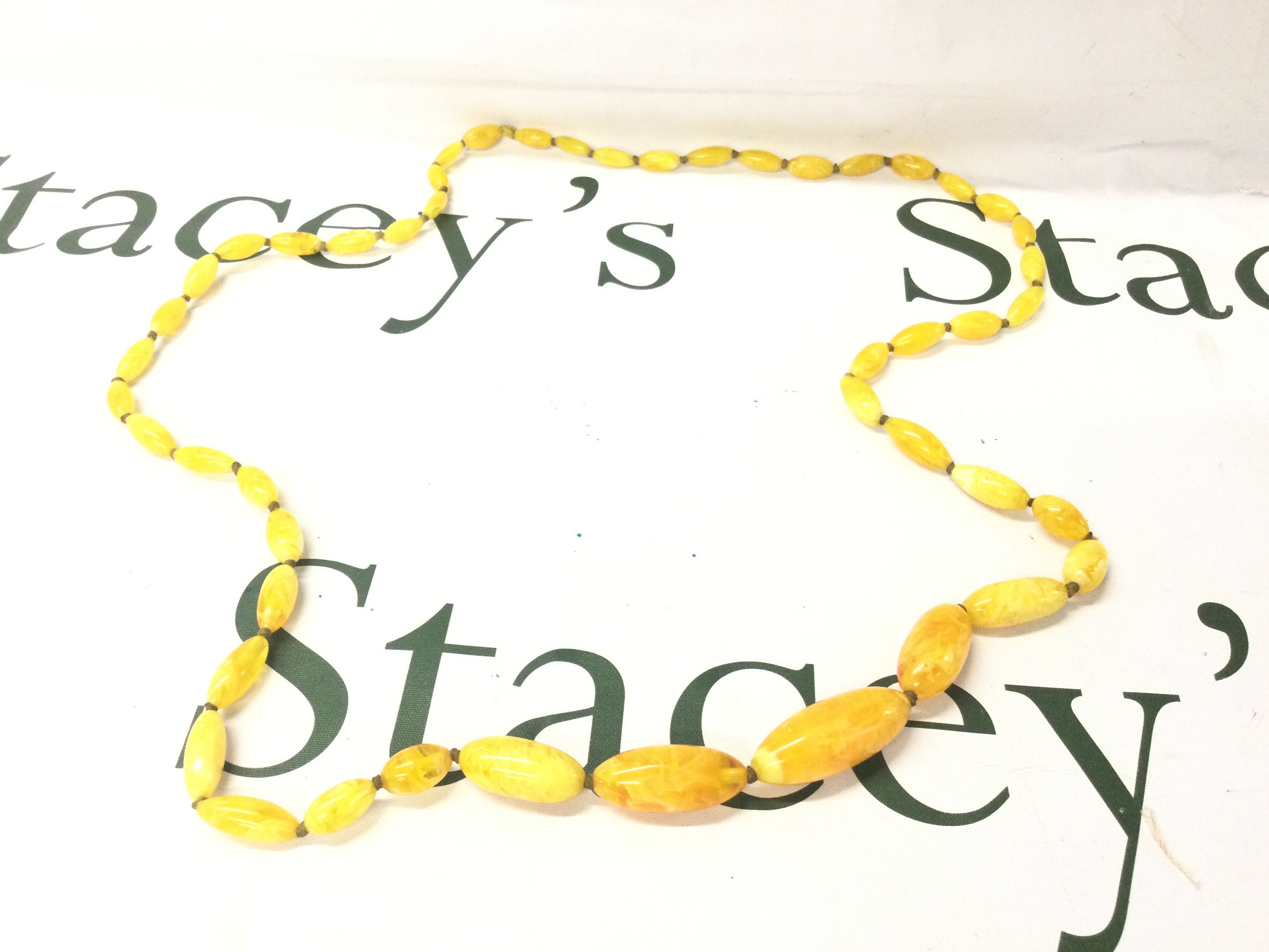 A Moroccan Butterscotch Amber Necklace, 105cm 55g