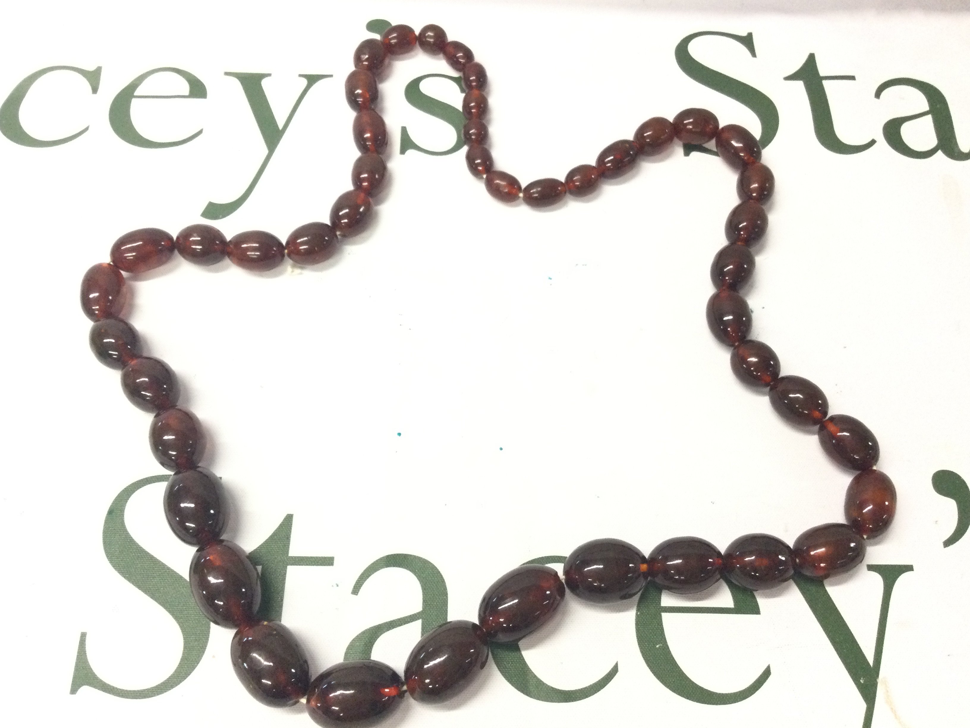 A Heavy Cherry Amber Baltic Necklace, 86cm 105g