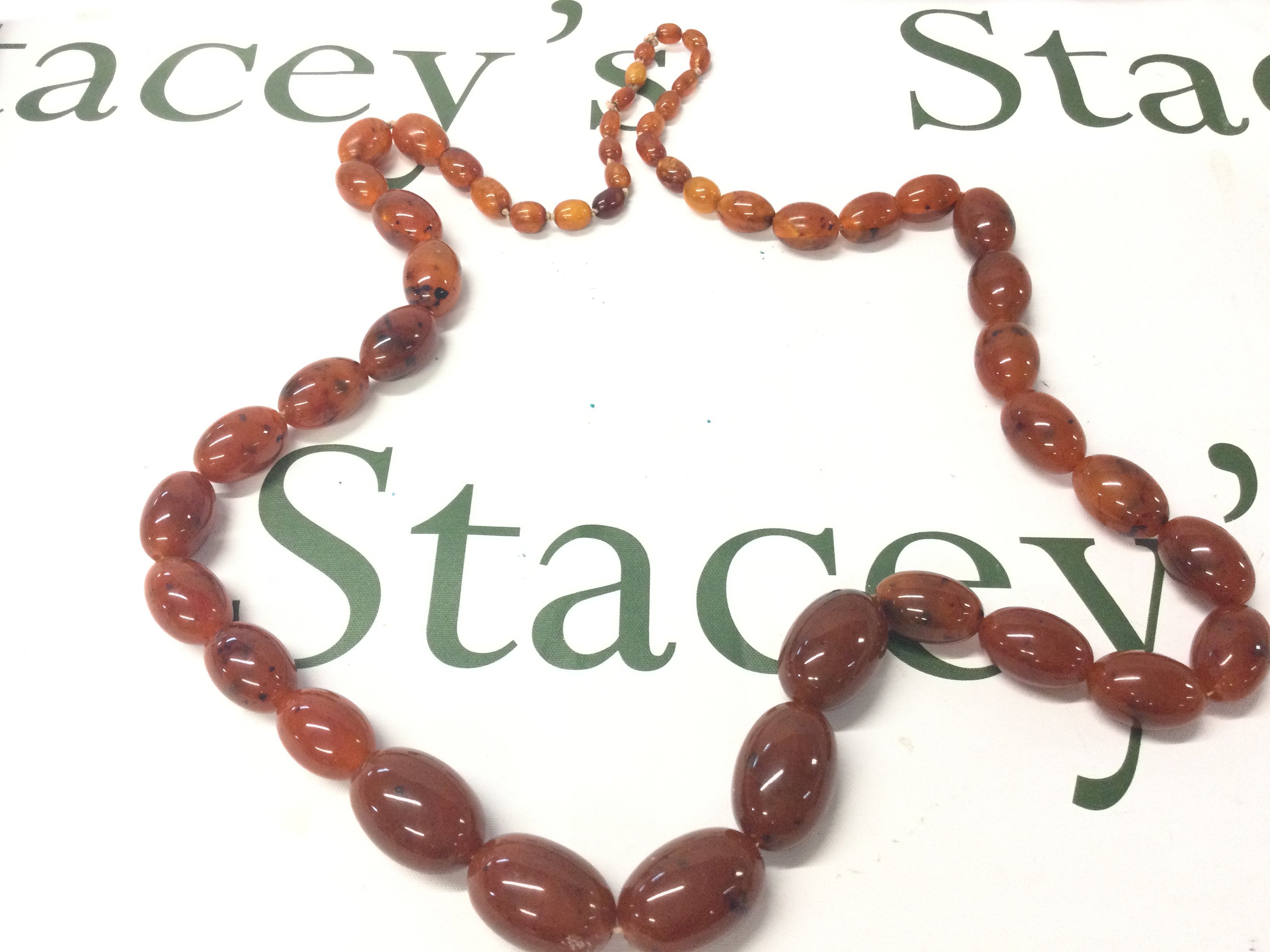 A Large Graduated Baltic Amber Necklace, 105cm 150g