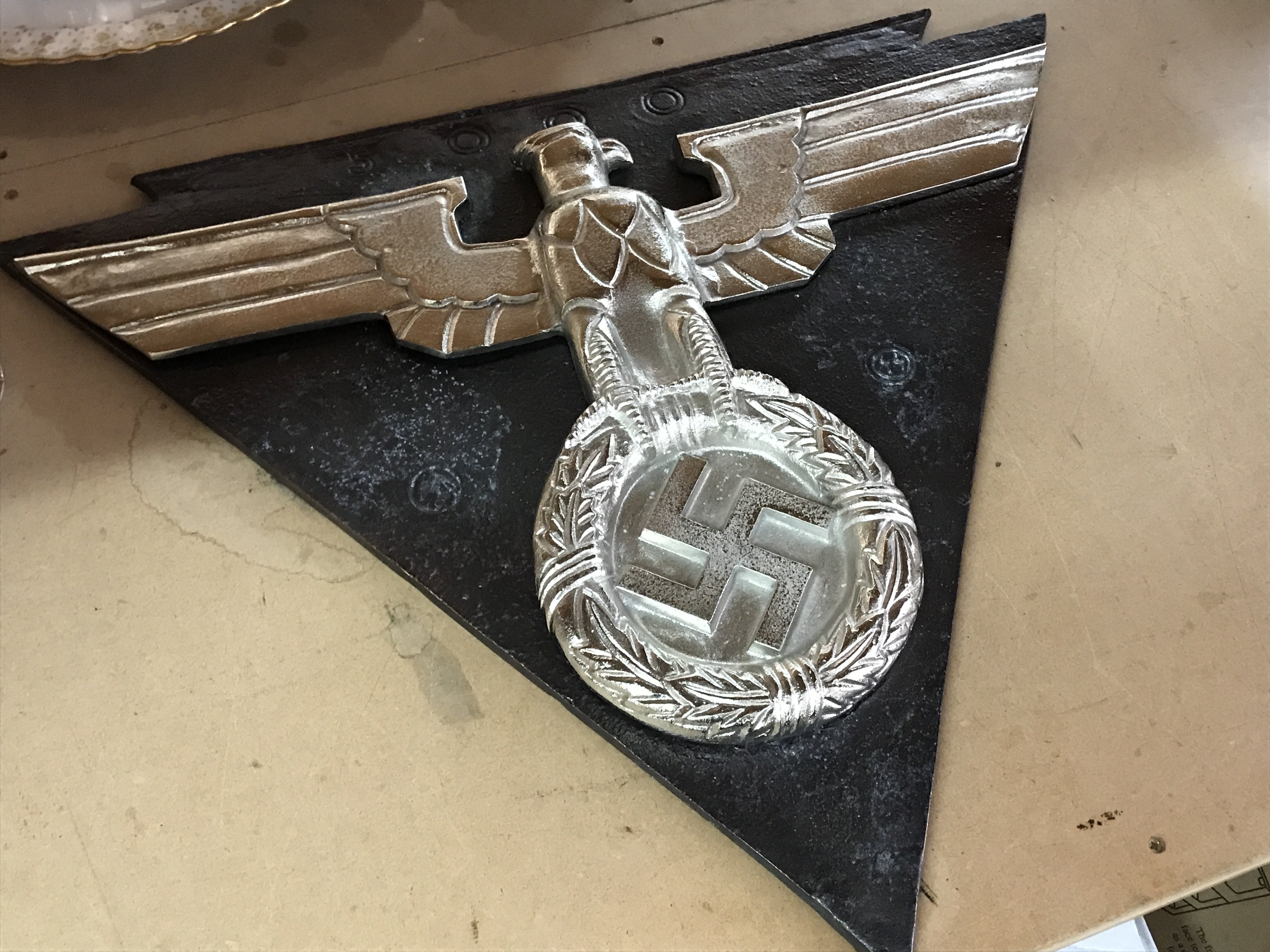 A Reproduction German eagle plaque. 67cm wide 55cm tall. This lot cannot be posted