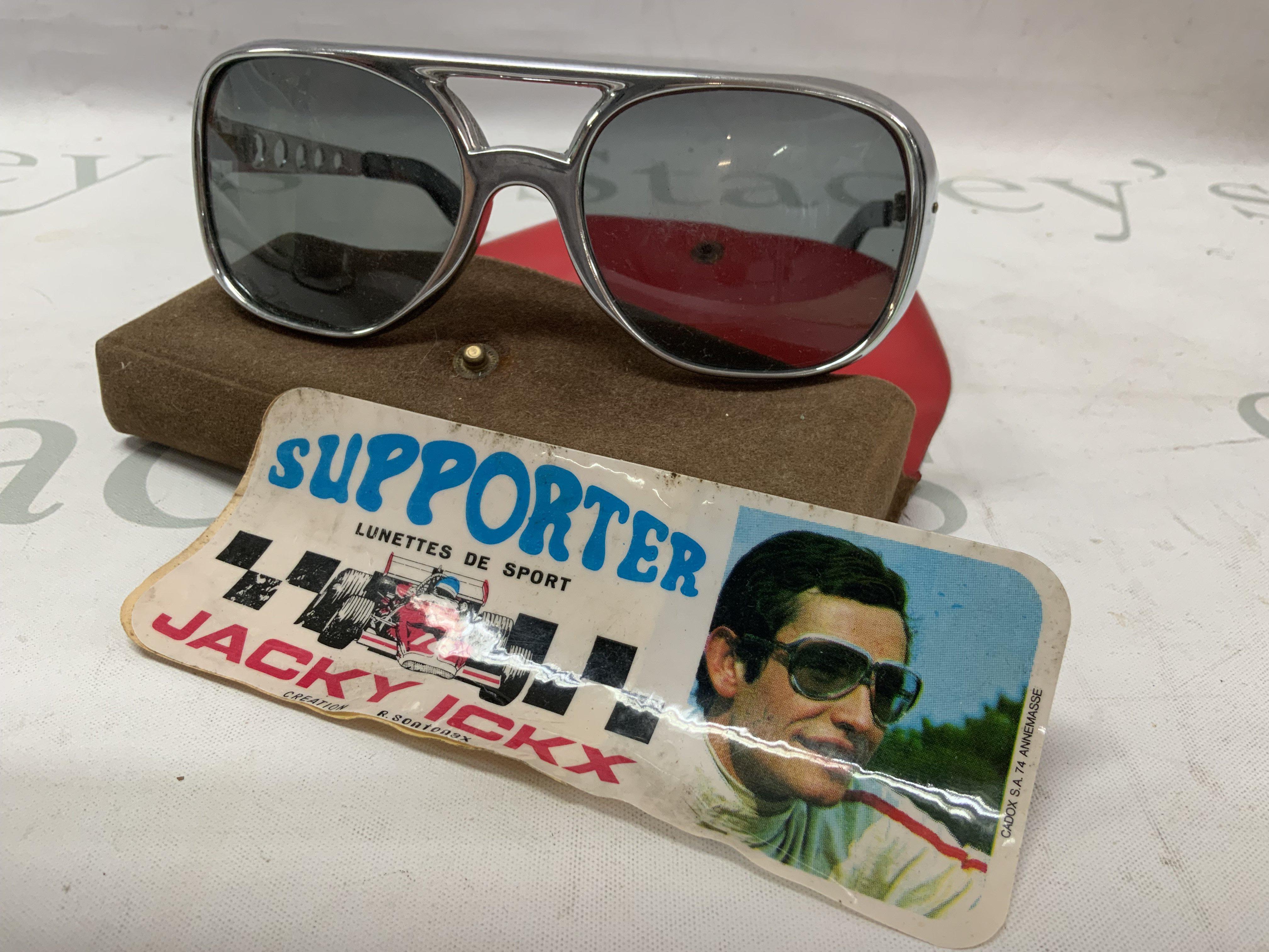 A pair of original Jacky Ickx racing glasses.