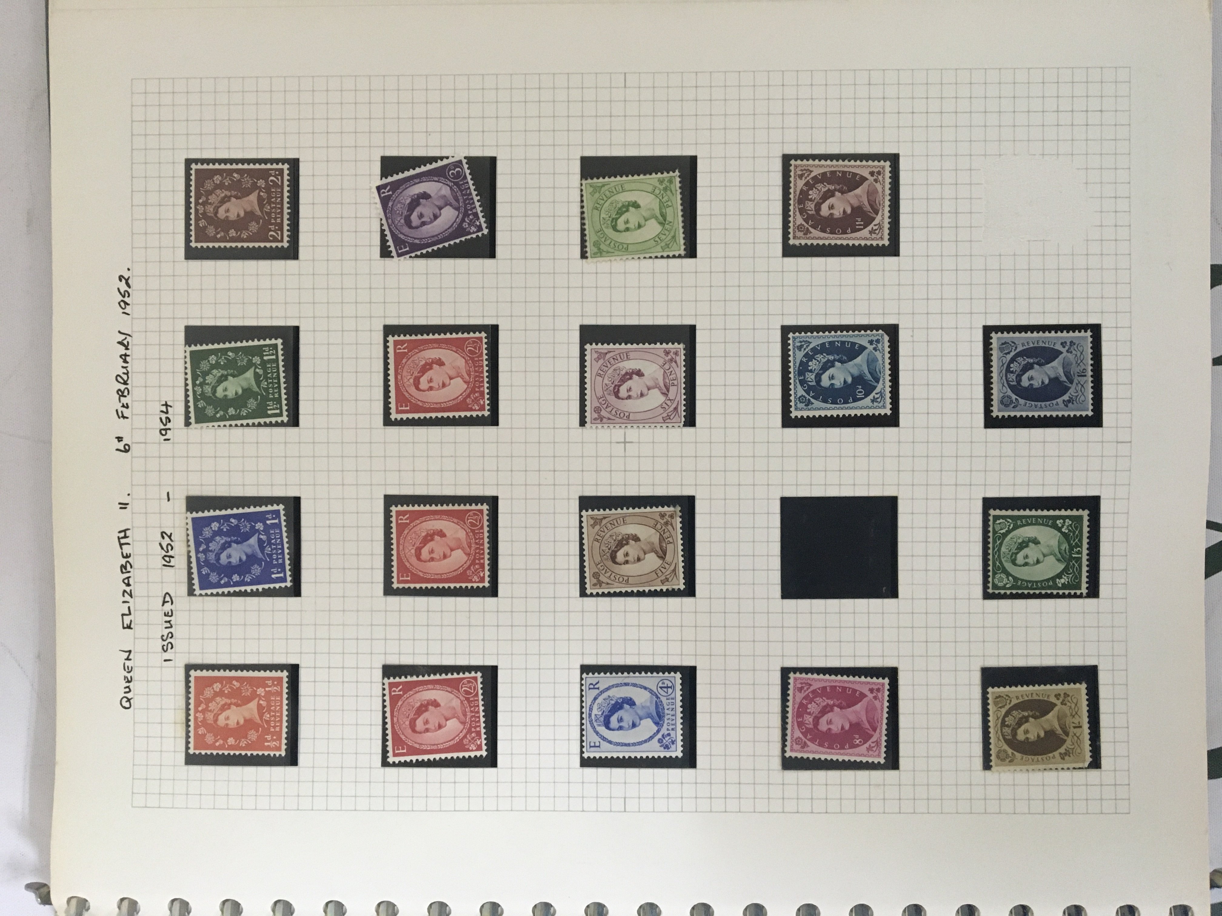 A box containing nine albums of British and world stamps both used and unused a mixed collection mainly 1930 onwards including unused pictorial Elizabeth II and many other world stamps. (9)