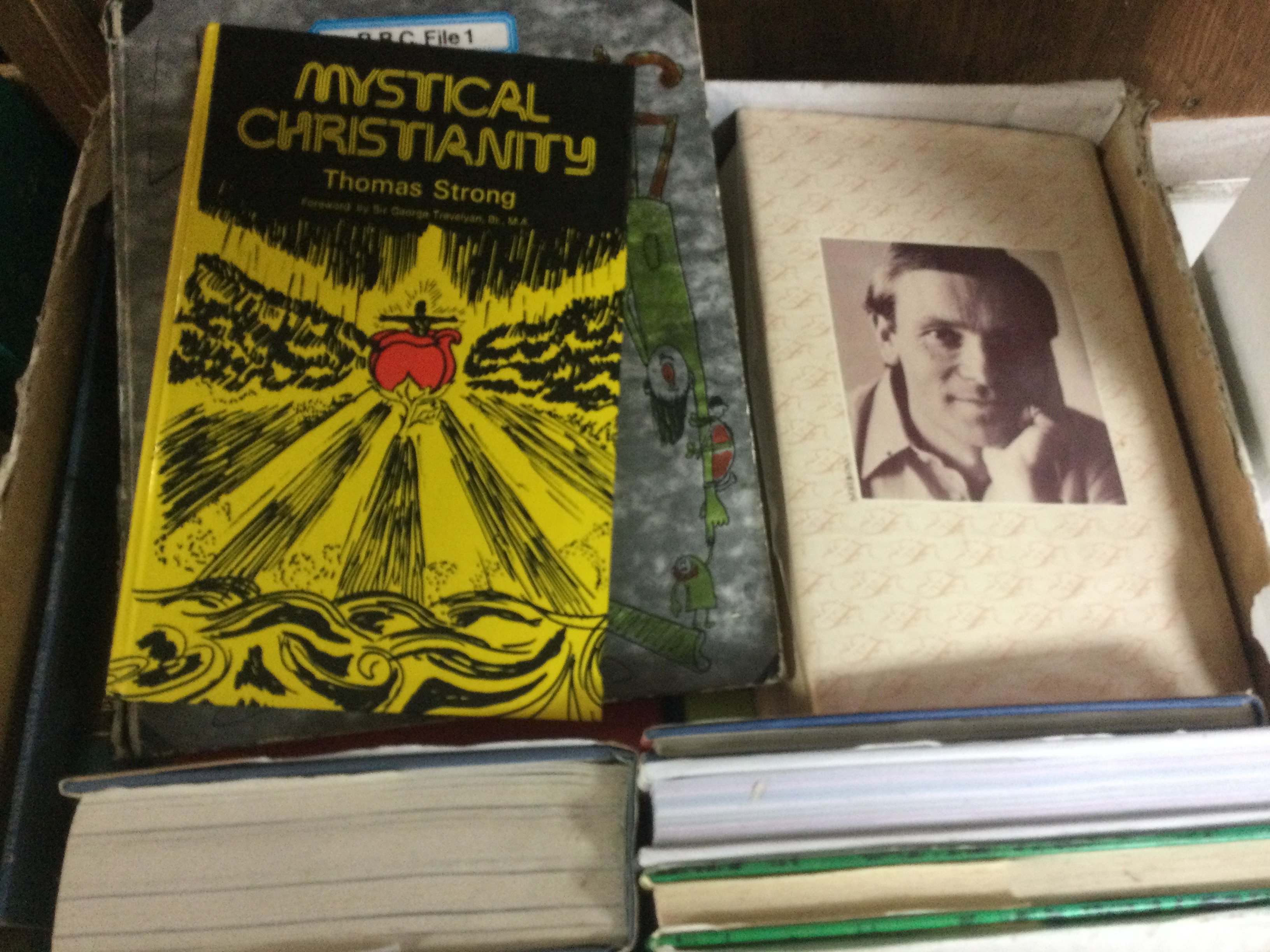 A box of books signed by their authors including Child of my Love Sue Ryder, The Prodigal daughter Jeffrey Archer, Below Stairs Margaret Powell. Postage category C