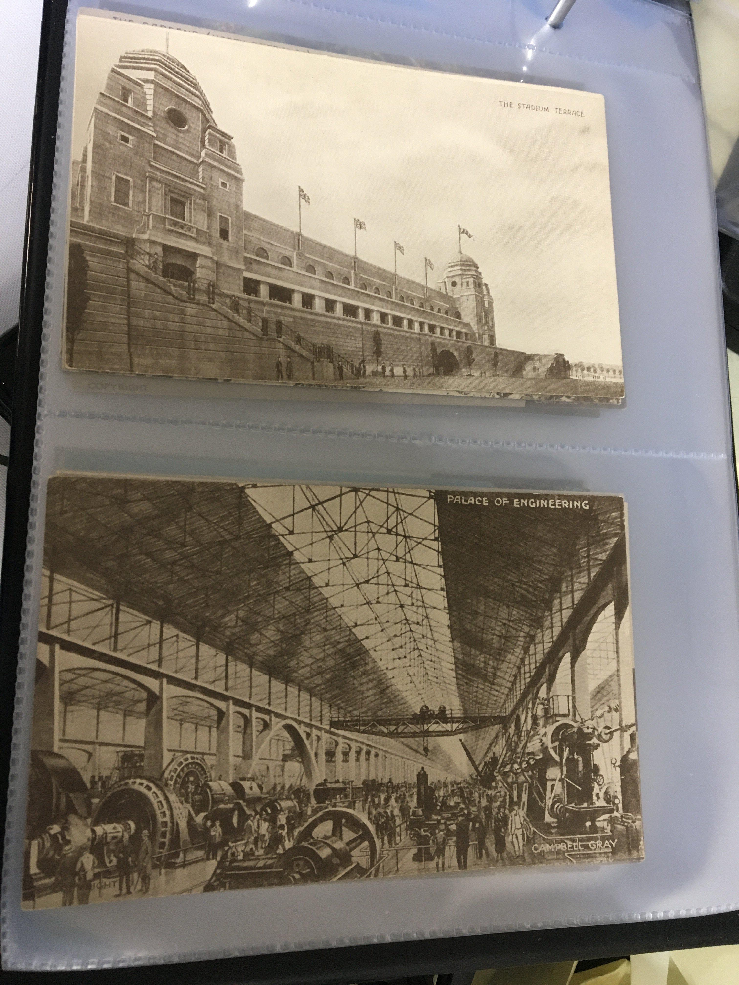 A collection of six albums containing well presented postcards including one album of first day covers including Tuck postcards.