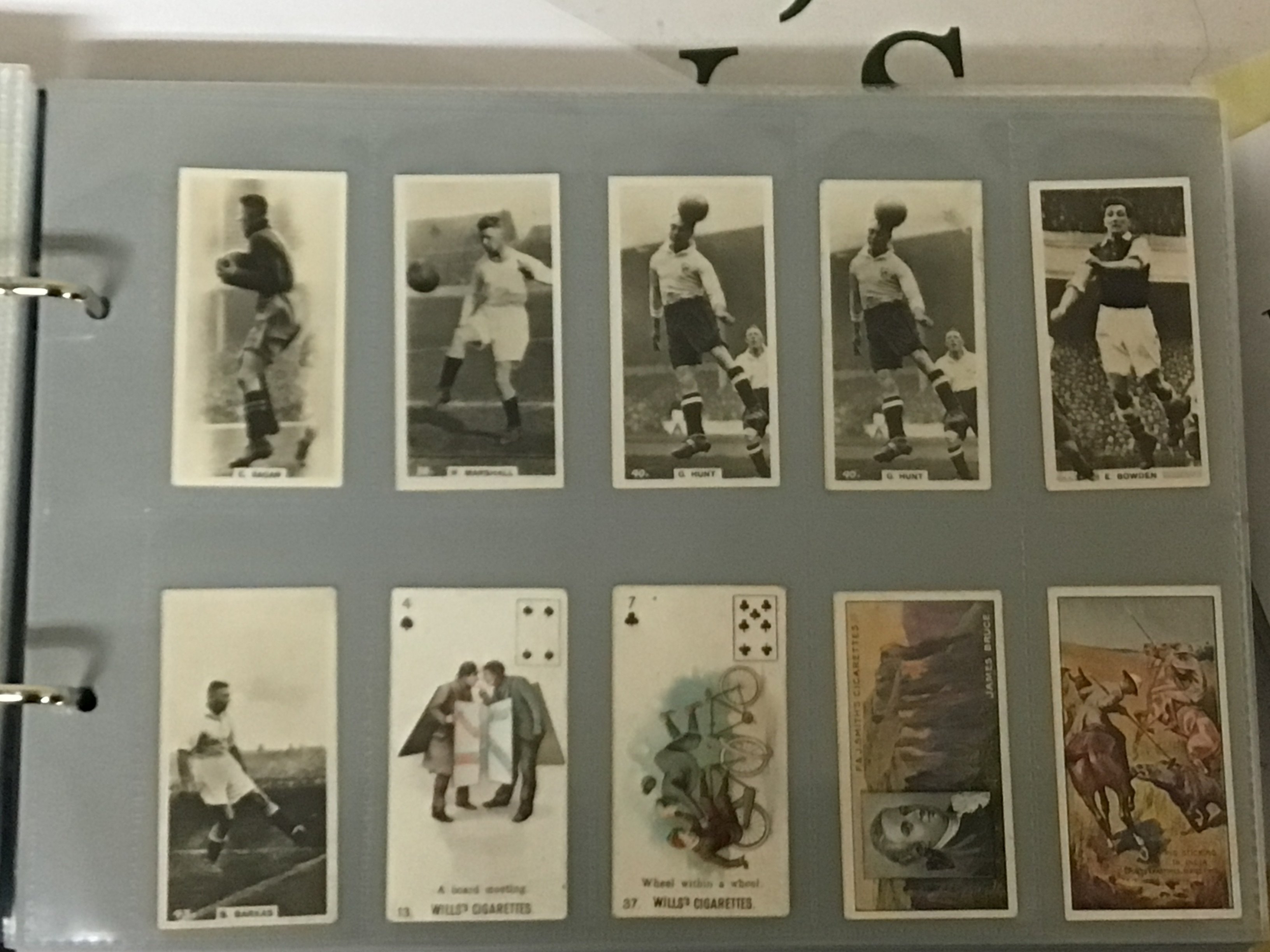 Six albums of well presented cigarette cards and other collectors cards.including football cards soccer bubble gum