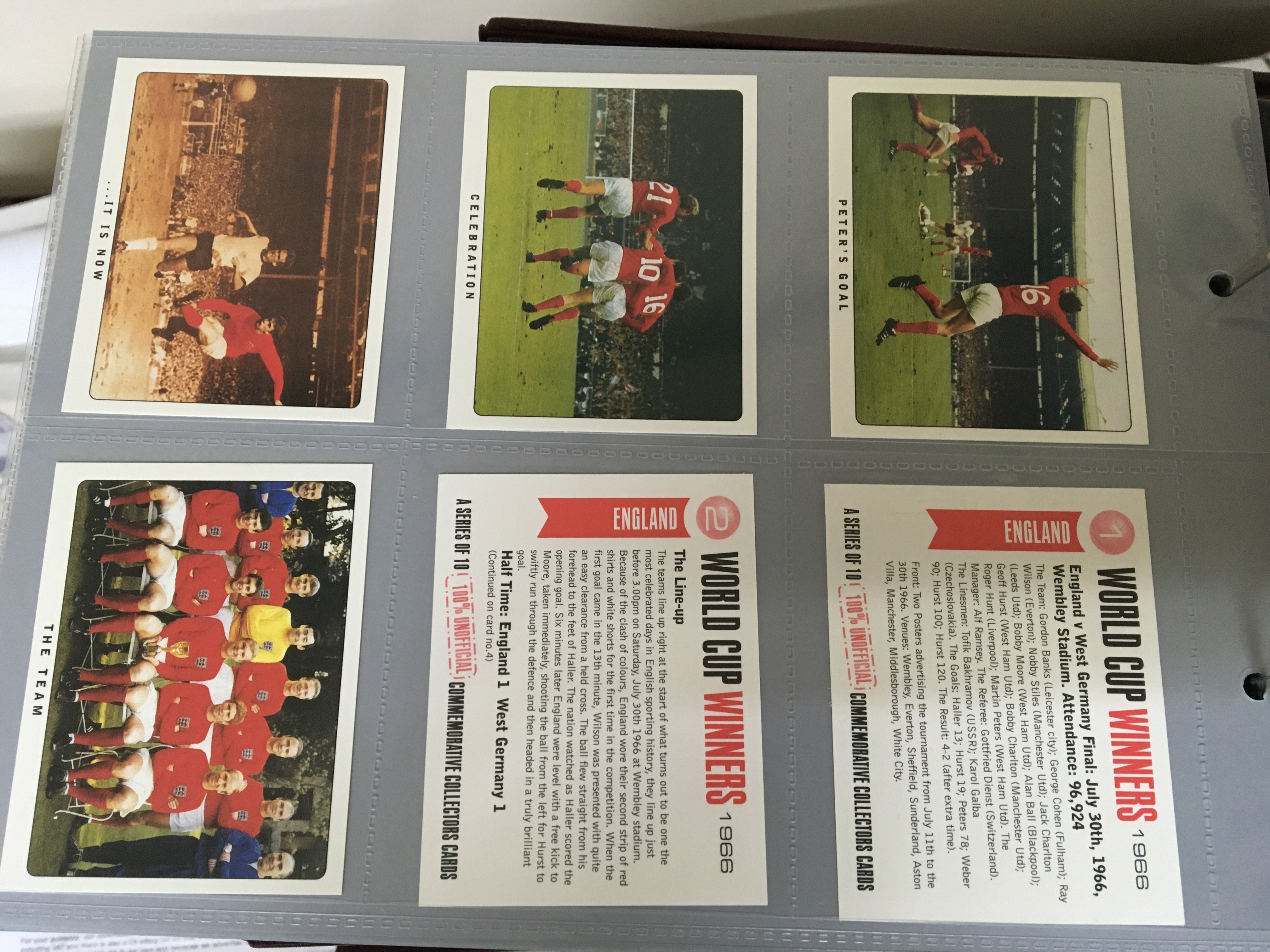 Six well presented albums containing vintage cigarette cards and other trade cards World Cup winners and many others.