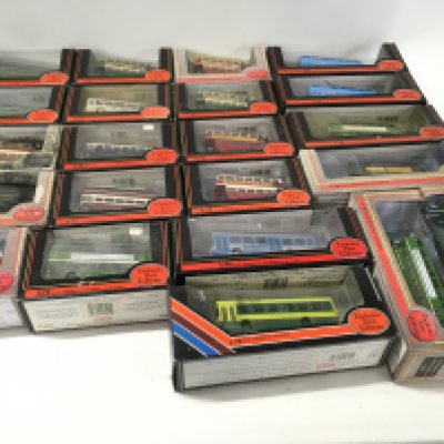 A collection in excess of 20 boxed diecast model buses by Exclusive First Editions no reserve