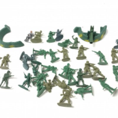 A small collection of plastic soldiers. Postage A