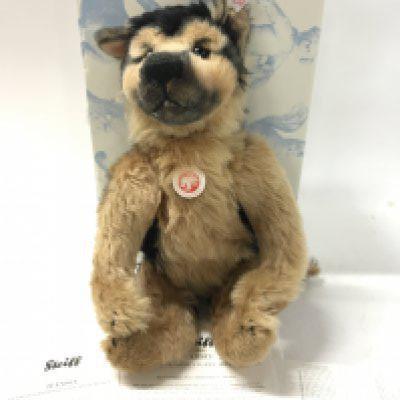 A Boxed Steiff Hasso German Shepherd. Limited Edition. With Certificate.