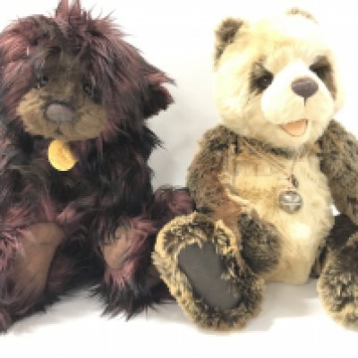 2 Charlie Bears. Elderberry(With Tag) and Woody (Without Tag). Both With Bags. (2).