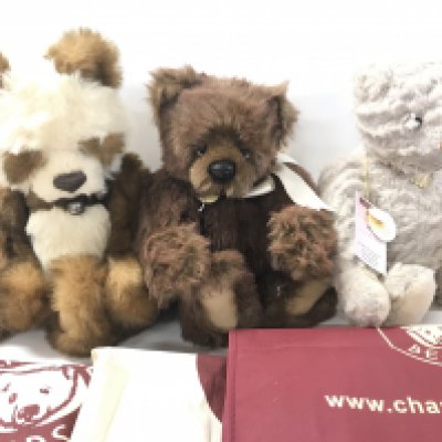 3 Charlie Bears. Ross. Wallace and Waldo. All With Tags and Bags. (3).