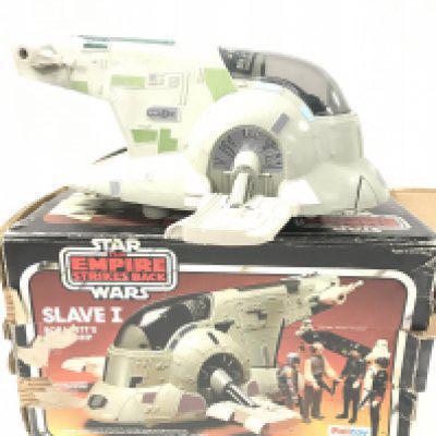 A Boxed Vintage Star Wars Slave 1. Box is worn And Parts Missing. No Reserve.