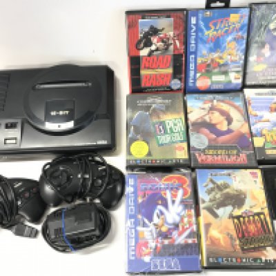 A Sega Mega Drive and A Collection of Games. No Reserve.
