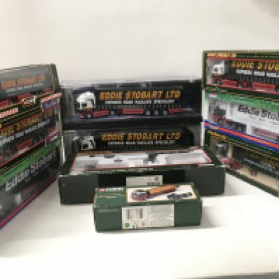 A collection of 10 boxed Corgi diecast commercial vehicles all themed with Eddie Stobart. Includes some limited edition models.