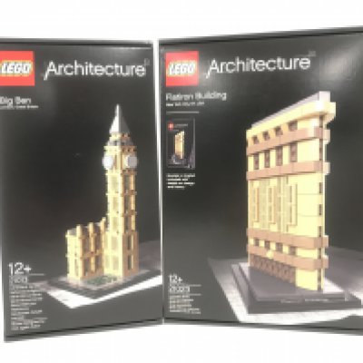 A BoxedAnd Sealed Lego Architecture Big Ben #21013 and a Flatiron Building #21023. (2).