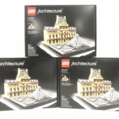 3 X Boxed And Sealed Lego Architecture Louvre #21024.