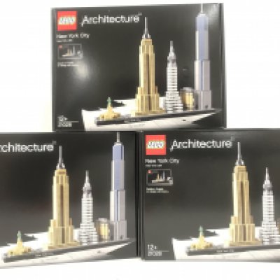 3 Boxed And Sealed Lego Architecture New York City Skyline. #21028