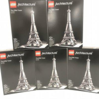 5 X Boxed And Sealed Lego Architecture The Eiffel Tower #21019.