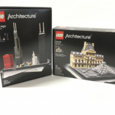 2x sealed boxed Lego Architecture sets includes # 21033. Chicago. Also #21024 Louvre. No reserve