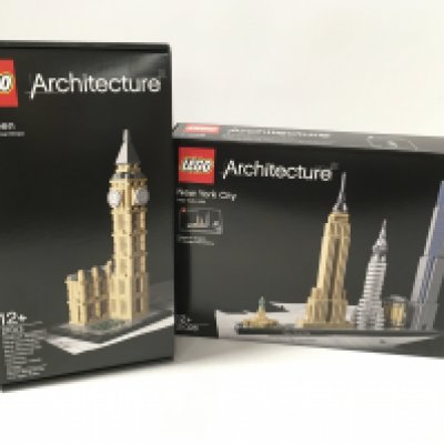 2x sealed boxed Lego Architecture sets includes #21013. Big Ben. Also #21028 New York City.