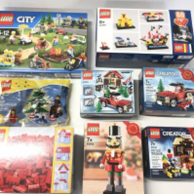 A collection of 8 assorted unopened Lego sets including # 6119.. # 40254..# 40106.. # 40083.. # 40083. # 40058. # 60134. # 40290. No reserve