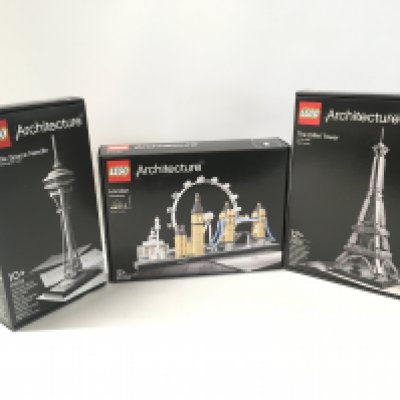 3x sealed boxed Lego Architecture sets including # 21034 London&hellip;.#21019. The Eiffel Tower&hellip;. # 21003 Seattle Space Needle. No reserve