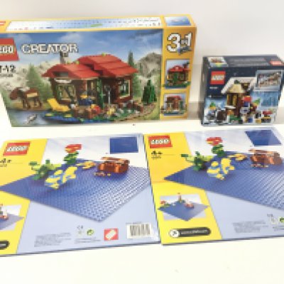4x unopened Lego sets including 2x Creator #31048 lakeside cabin. #40106 workshop. 2x accessory #620. No reserve