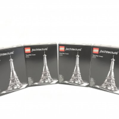 4 boxed and sealed Lego Eiffel Tower 21019 sets. No reserve.