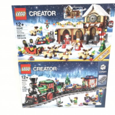 2 boxed and sealed Lego sets. To include 10254 Winter Holiday Train. 10245 Santas Workshop. No reserve.