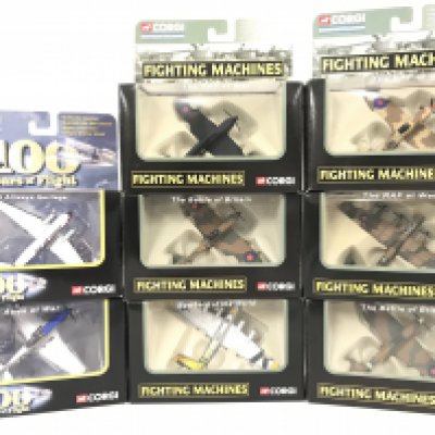 A Collection Of Boxed Corgi Fighting Machines and 100 Years Of Flight. No Reserve.