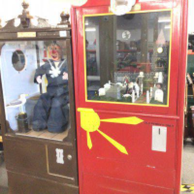 A Scratch Built Coin Operated Haunted Grave Yard. Can Be Seen Working.Approximately Height  180cm And Width 54Cm.