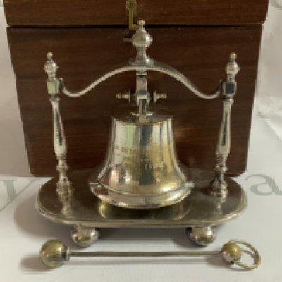 A vintage silver plated desk bell.