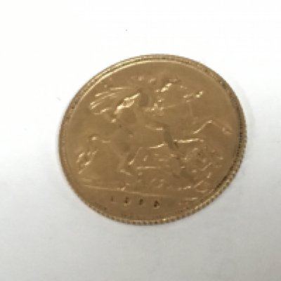 A Gold Edward VII 1906 half Sovereign.