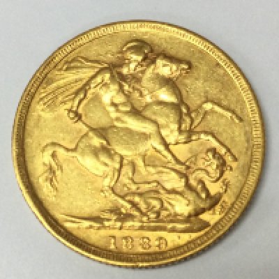 A 1889 full sovereign.