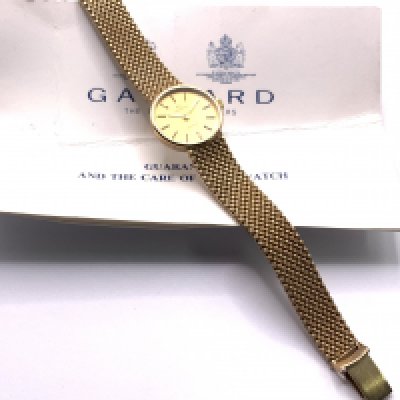 A vintage 9ct gold Garrard ladies wristwatch, 34.17gs (A)