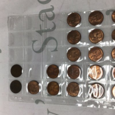 Ten sheets containing a collection of pre 1947 coinage and two separate coins