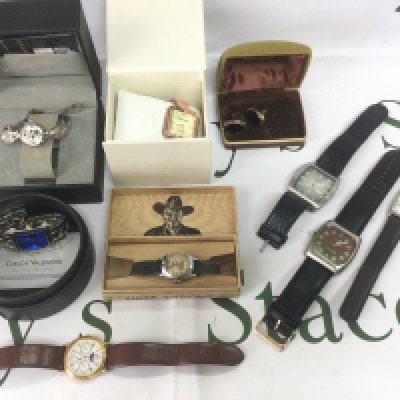 A collection of dress watches including boxed examples. Shipping category B.