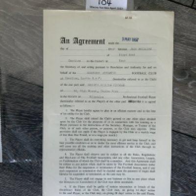 Charlton Athletic 1957/58 Football Contract: Issued and signed by Ken Titcome. Excellent.