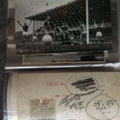 West Ham Large Football Press Photos: Many from the 60s with a few more recent. Press stamps and often annotations to rear. Very large photos are very good and in black and white. (20)