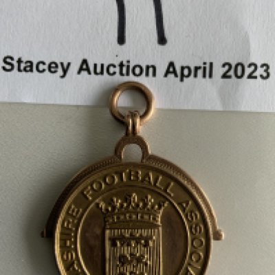 Bolton Wanderers 1926 - 1927 Lancashire Cup Winners Medal: Gold medal with ring suspension. Issued and engraved to Harry Greenhalgh for winning the Lancashire Cup Final. Excellent without box.